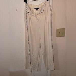 French Connection Cream Wide Leg Pants